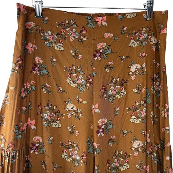 Natural Life Pants Size XL Floral Print Palazzo Wide Leg PullOn Waist Boho Pants - Picture 4 of 8